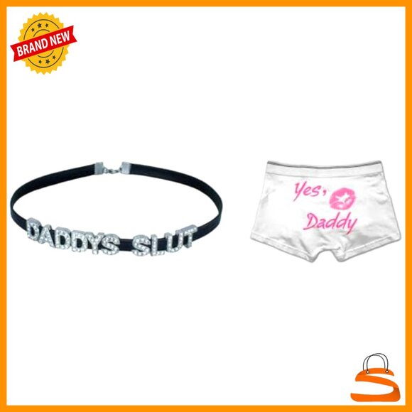 Adjustable Faux Leather Choker Necklace Set with Slideable Letters - Picture 5 of 6